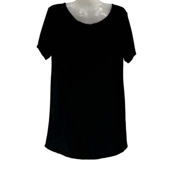 Cut Loose Linen Top V Neck with Short Sleeves Flowy with Peplum at Hem Size Med - Picture 3 of 6